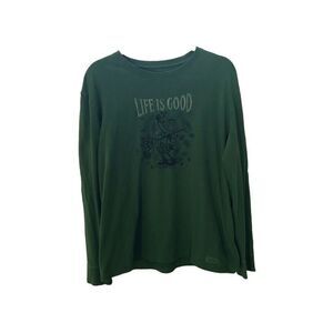 Life Is Good Long Sleeve Crusher Raking Leaves Size Large (L)